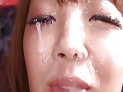 hitomi tanaka facial compilation asian boobs facials